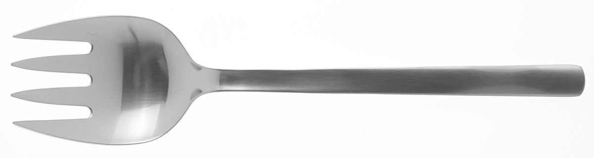 Bo Bonfils (Stainless) Solid Serving Fork by Georg Jensen (Denmark)-1