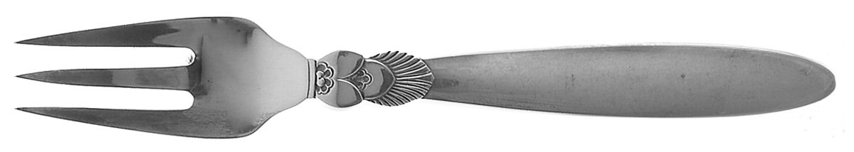 Cactus (Sterling, 1930) Individual Solid Fish Fork by Georg Jensen (Denmark)-1