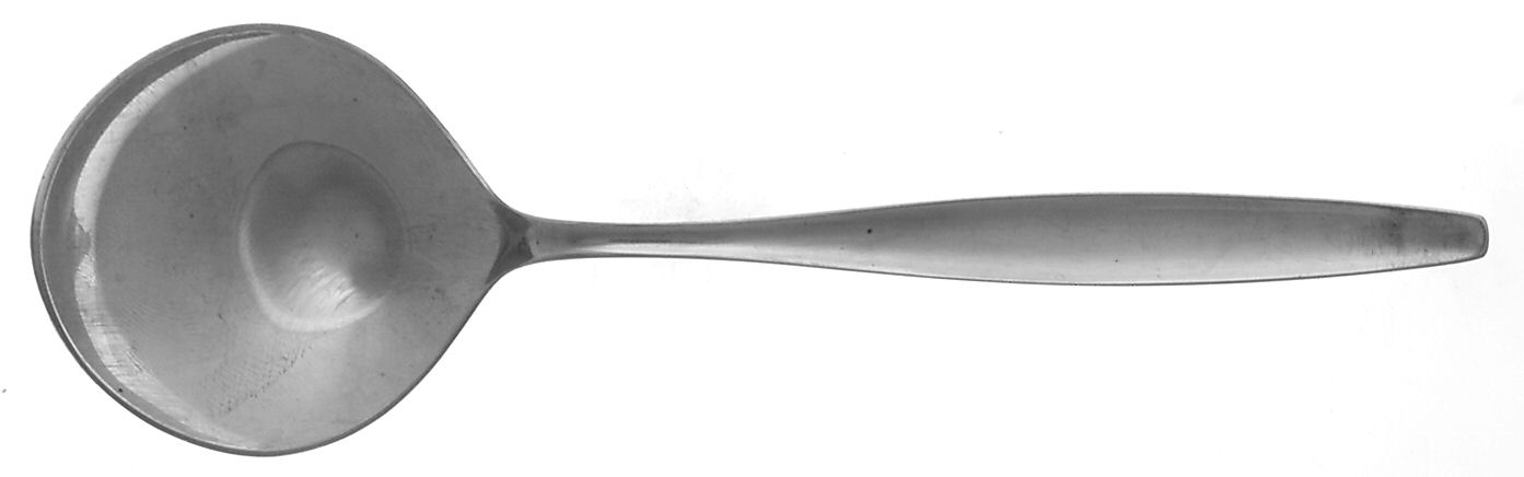 Cypress (Sterling, 1954) Round Bowl Soup Spoon (Gumbo) by Georg Jensen (Denmark)-1
