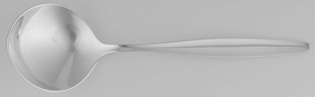 Cypress (Sterling, 1954) Round Bowl Soup Spoon (Cream Soup) by Georg Jensen (Denmark)-1