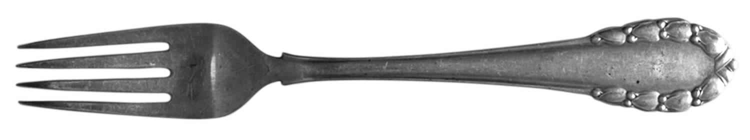 Lily of The Valley-Rose (Sterling) Fork by Georg Jensen (Denmark)-1