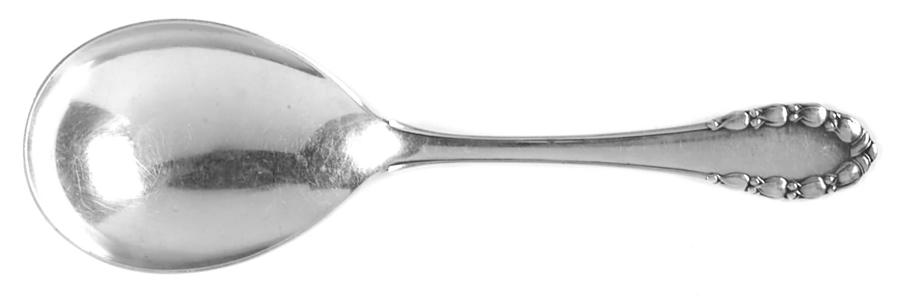 Lily of The Valley-Rose (Sterling) Solid Serving Spoon by Georg Jensen (Denmark)-1