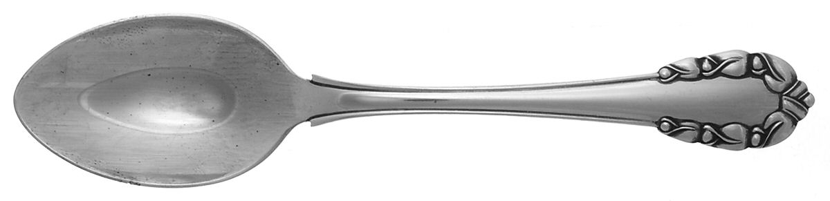 Lily of The Valley-Rose (Sterling) Teaspoon by Georg Jensen (Denmark)-1