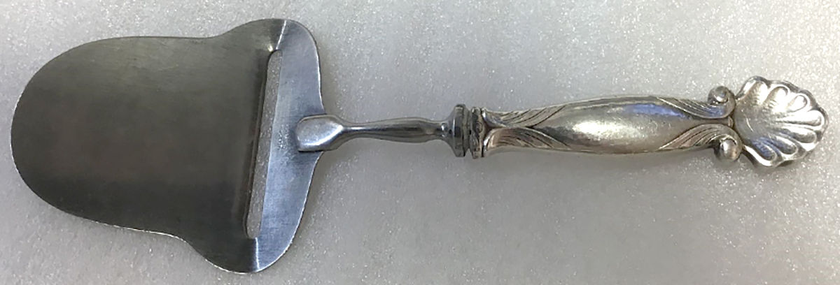 Mathilda (Sterling) Cheese Plane with Stainless Plane by Georg Jensen (Denmark)-1