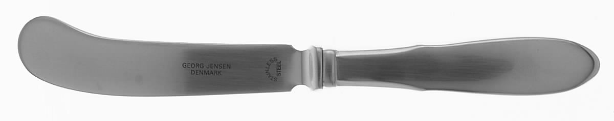 Mitra (Stainless) Butter Spreader Hollow Hdl-Paddle/Stainless Blade by Georg Jensen (Denmark)-1