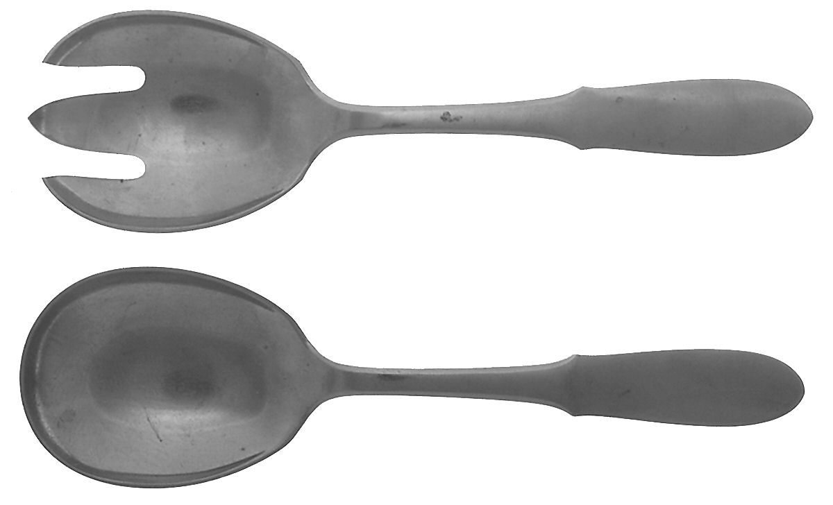 Mitra (Stainless) Small Solid Serving Set by Georg Jensen (Denmark)-1