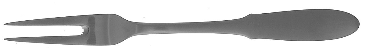 Mitra (Stainless) Small 2-Tine Cold Meat Serving Fork by Georg Jensen (Denmark)-1