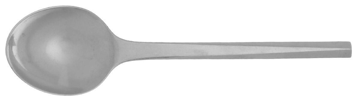 Prism (Stainless) Round Bowl Soup Spoon (Cream Soup) by Georg Jensen (Denmark)-1
