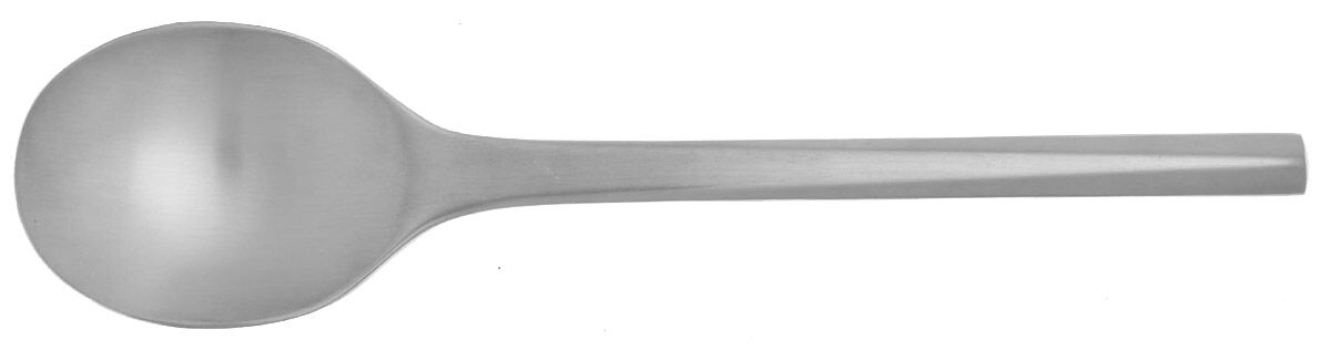 Prism (Stainless) Round Bowl Soup Spoon (Cream Soup) HC by Georg Jensen (Denmark)-1