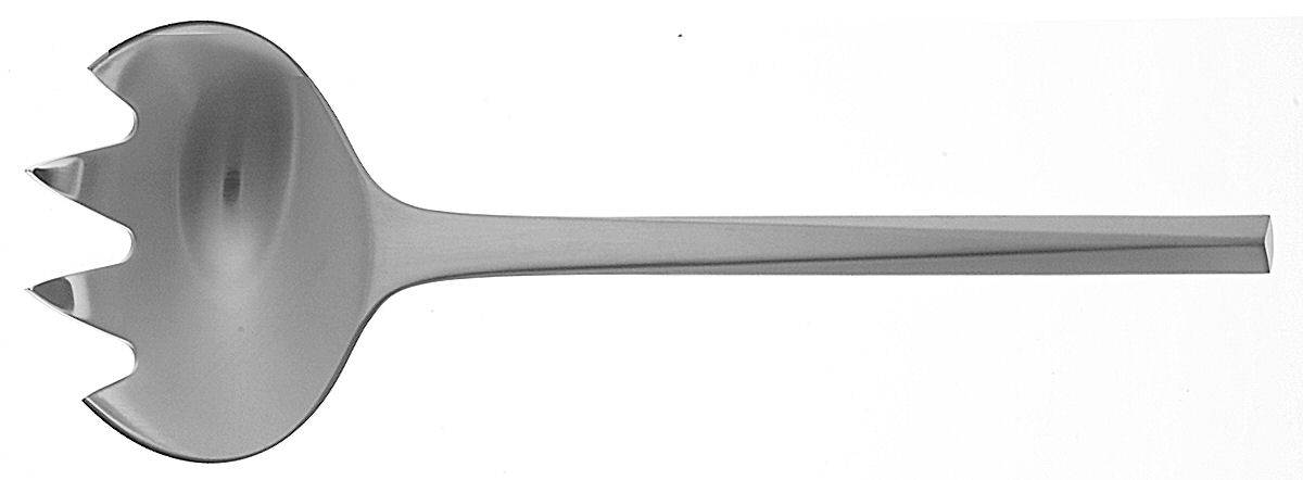 Prism (Stainless) Solid Serving Fork by Georg Jensen (Denmark)-1