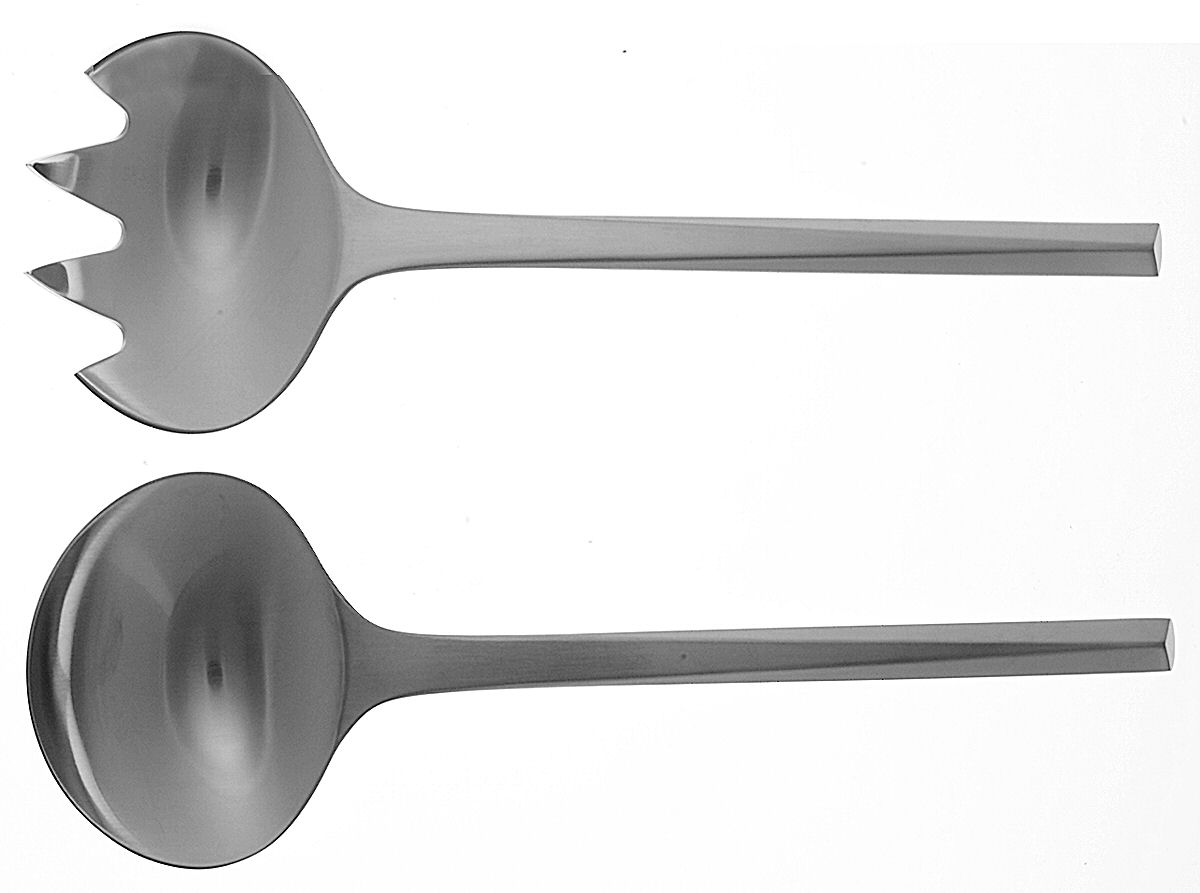 Prism (Stainless) Solid Serving Set by Georg Jensen (Denmark)-1