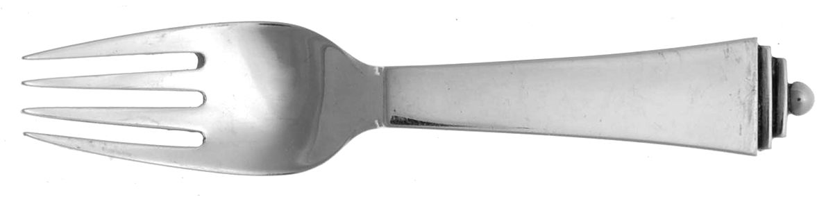 Pyramid (Sterling, 1927) Baby Fork by Georg Jensen (Denmark)-1