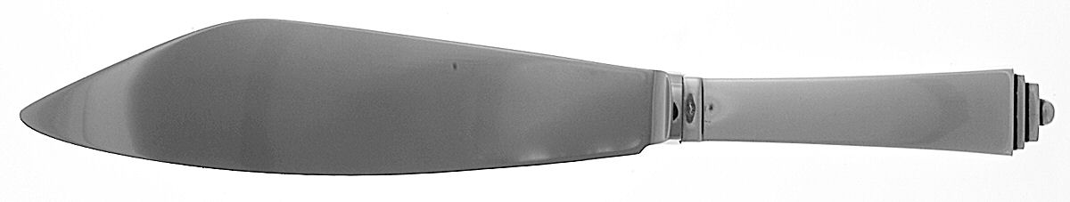Pyramid (Sterling, 1927) Cake Knife with Stainless Blade by Georg Jensen (Denmark)-1