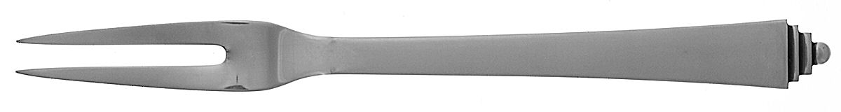 Pyramid (Sterling, 1927) 2-Tine Cold Cut Serving Fork by Georg Jensen (Denmark)-1