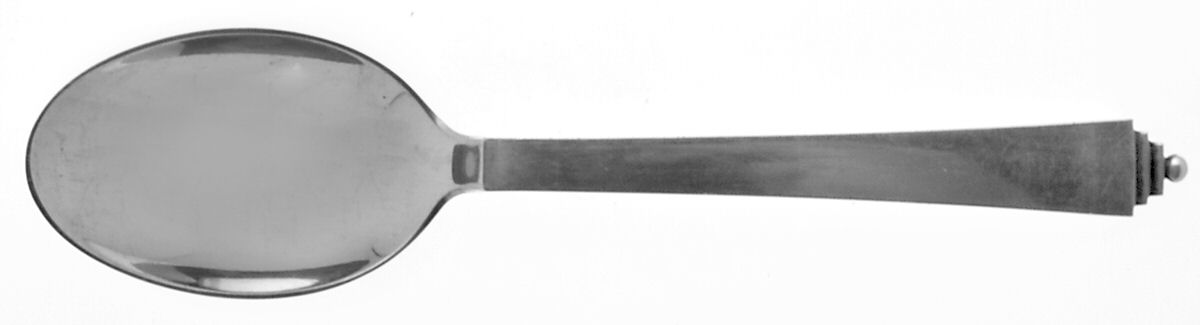 Pyramid (Sterling, 1927) Dessert/Oval Soup Spoon by Georg Jensen (Denmark)-1