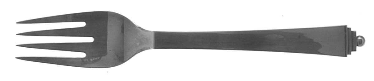 Pyramid (Silverplate) Individual Salad Fork by Georg Jensen (Denmark)-1