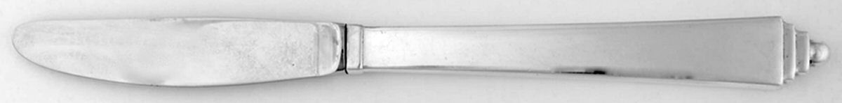 Pyramid (Silverplate) Modern Dinner Grille Knife by Georg Jensen (Denmark)-1