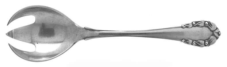 Lily of The Valley-Rose (Sterling) Relish Fork by Georg Jensen (Denmark)-1