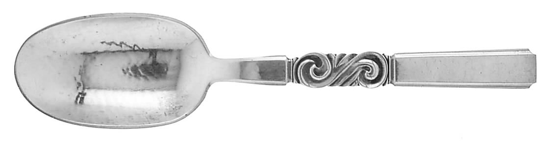 Scroll (Sterling, 1927) Dessert/Place Spoon by Georg Jensen (Denmark)-1