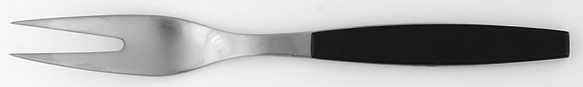 Strata-Black (Stainless) Small 2-Tine Cold Meat Serving Fork by Georg Jensen (Denmark)-1