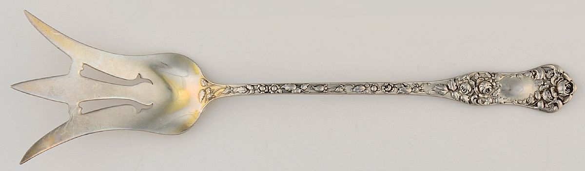 American Beauty (Sterling, 1896) Small Lettuce Serving Fork by George W Shiebler-1
