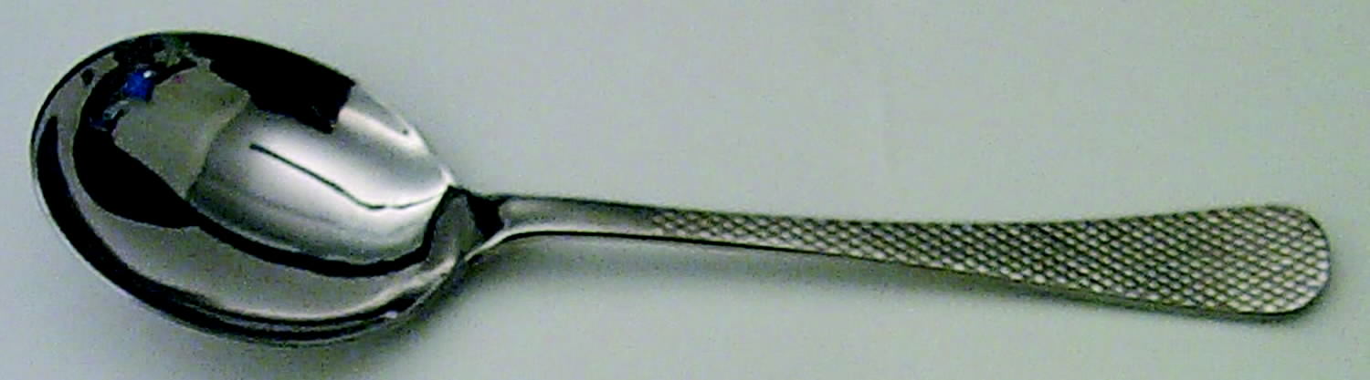 English Abbey (Stainless) Round Bowl Soup Spoon (Gumbo) by Gentry Silver-1