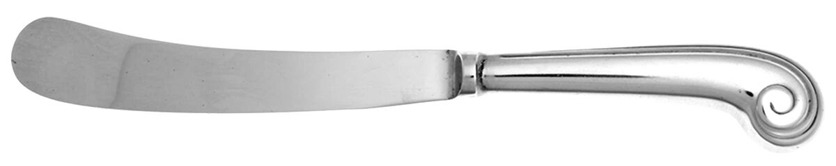 English Shell (Stainless) Modern Hollow Pistol Knife by Gentry Silver-1
