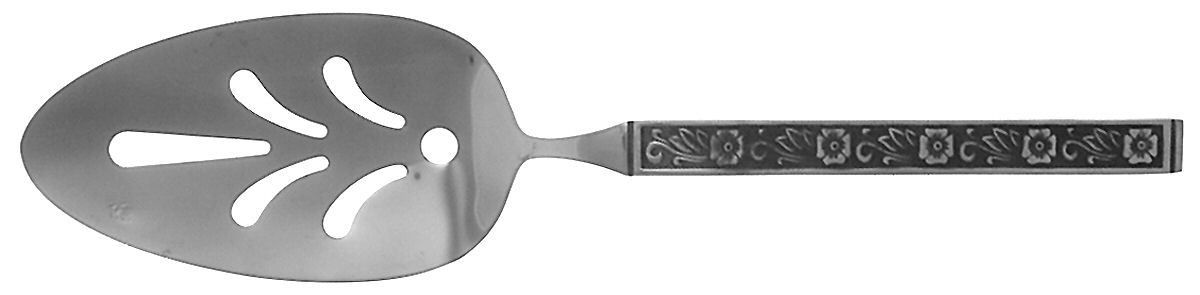 Night Blossom (Stainless) Pierced All Stainless Pie Server by Gold Standard (Japan)-1