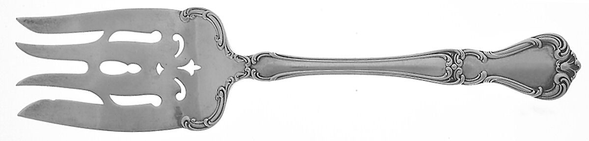 Buckingham (Sterling, 1910) Large Solid Cold Meat Serving Fork by Gorham Silver-1