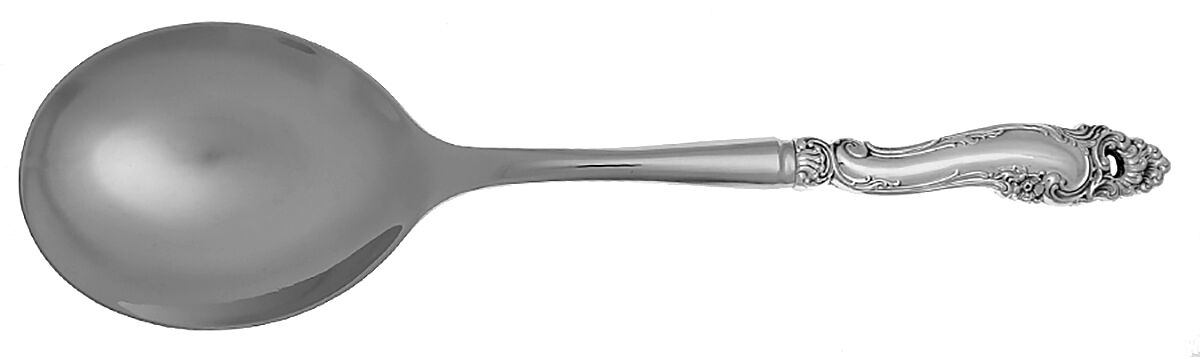 Decor (Sterling, 1953, No Monograms) Casserole Spoon with Smooth Stainless Bowl HC by Gorham Silver-1