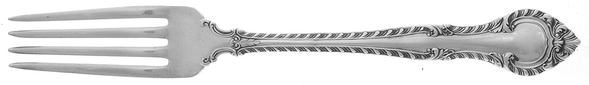 English Gadroon (Sterling, 1939, No Monos) Fork by Gorham Silver-1