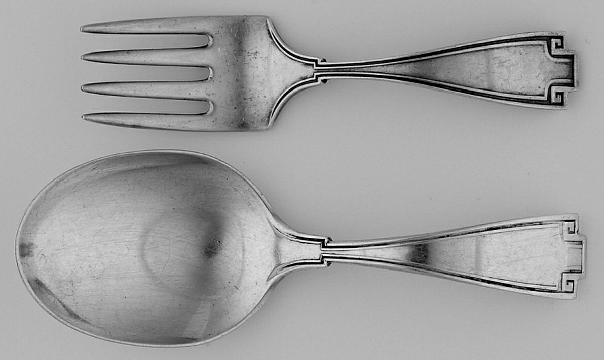 Etruscan (Sterling, 1913) Small 2 Piece Baby Set (Fork, Spoon) by Gorham Silver-1