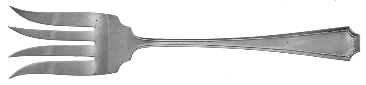 Fairfax (Sterling, 1910, No Monograms) Solid Salad Serving Fork by Gorham Silver-1