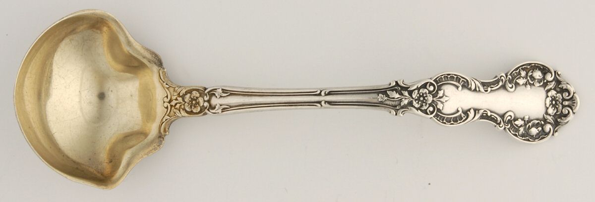 Fleury (Sterling, 1909, No Monograms) Solid Piece Cream Ladle by Gorham Silver-1