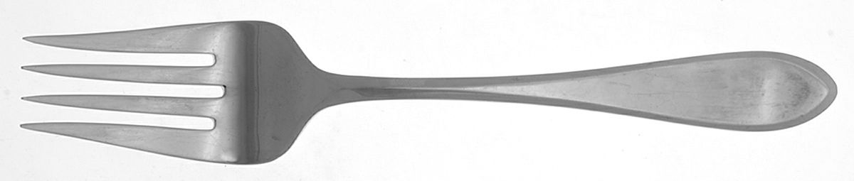 Georgetown New (Stainless-Elegance, 1983) Medium Solid Cold Meat Serving Fork by Gorham Silver-1
