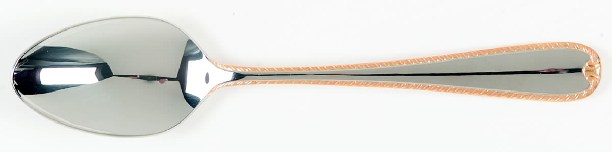 Golden Ribbon Edge (Stainless, Gold Accent) Teaspoon by Gorham Silver-1