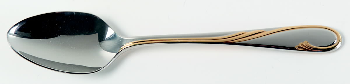 Golden Swirl (Stainless-Gold) Teaspoon by Gorham Silver-1
