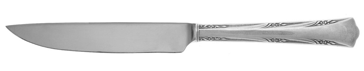 Greenbrier (Sterling, 1938, No Monos) Steak Knife Individual Hollow, No Serrate HC by Gorham Silver-1