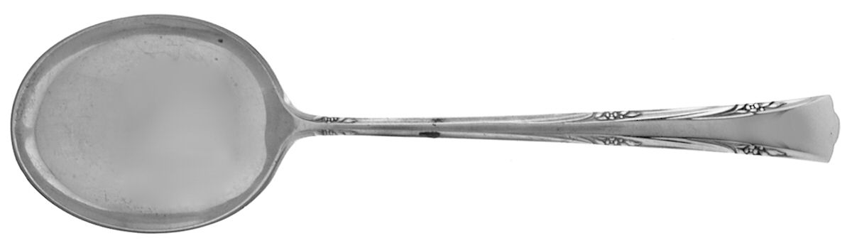 Greenbrier (Sterling, 1938, No Monos) Round Bowl Soup Spoon (Bouillon) by Gorham Silver-1