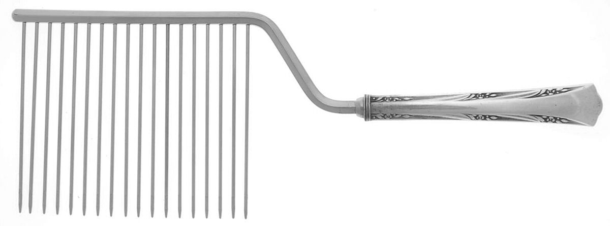 Greenbrier (Sterling, 1938, No Monos) Cake Breaker with Silverplate Prongs by Gorham Silver-1