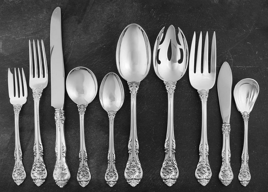 King Edward (Sterling, 1936, No Monos) 45 Piece Dinner Size Starter Set by Gorham Silver-1