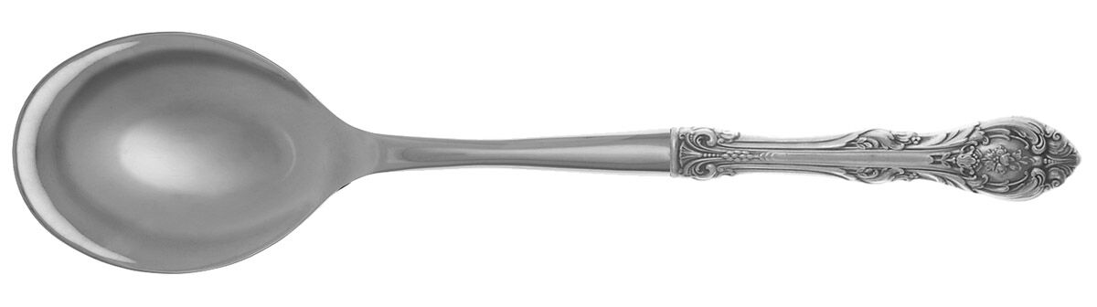 King Edward (Sterling, 1936, No Monos) Salad Serving Spoon with Stainless Bowl HC by Gorham Silver-1