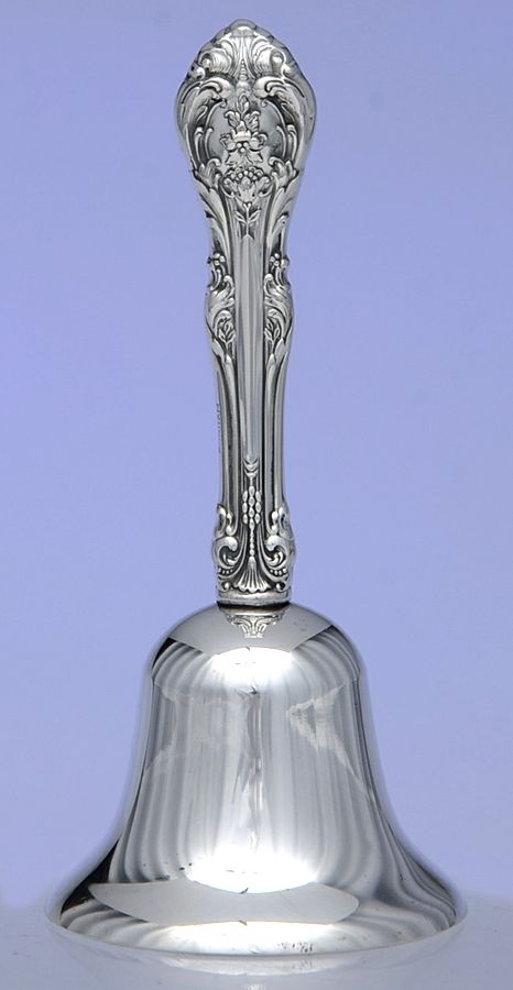 King Edward (Sterling, 1936, No Monos) Bell (w/Silverplate Bowl) by Gorham Silver-1