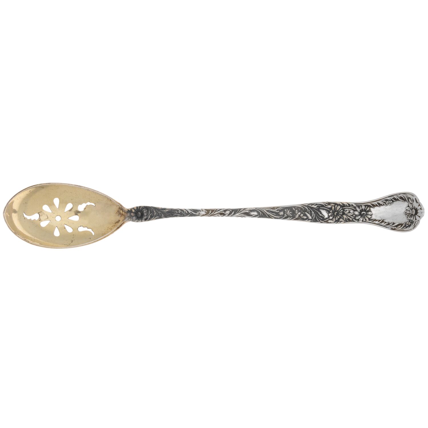 Marguerite (Sterling, 1901) Pierced Bowl Short Handle Olive Spoon by Gorham Silver-1