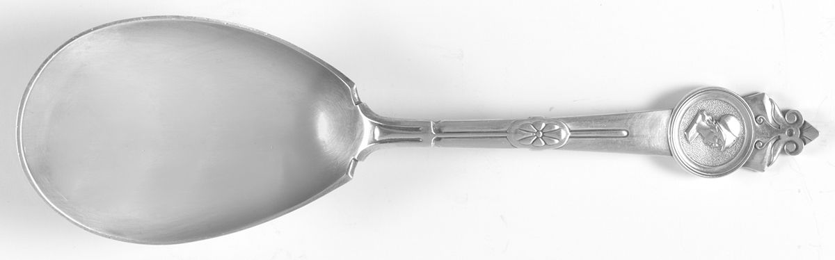 Medallion (Sterling, 1864) Ice Cream Serving Spoon (Solid) by Gorham Silver-1