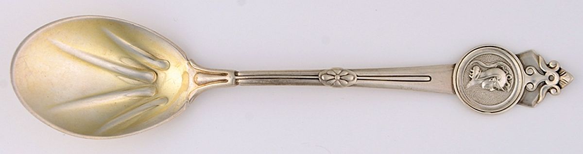 Medallion (Sterling, 1864) Ice Cream Spoon Individual by Gorham Silver-1