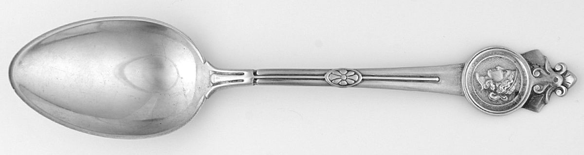 Medallion (Sterling, 1864) Spoon-Dessert/Oval Soup by Gorham Silver-1