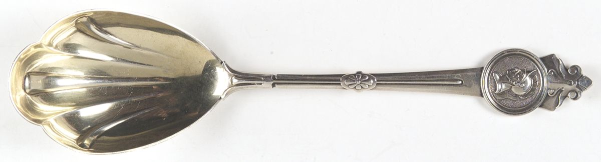 Medallion (Sterling, 1864) Solid Salad Serving Spoon by Gorham Silver-1
