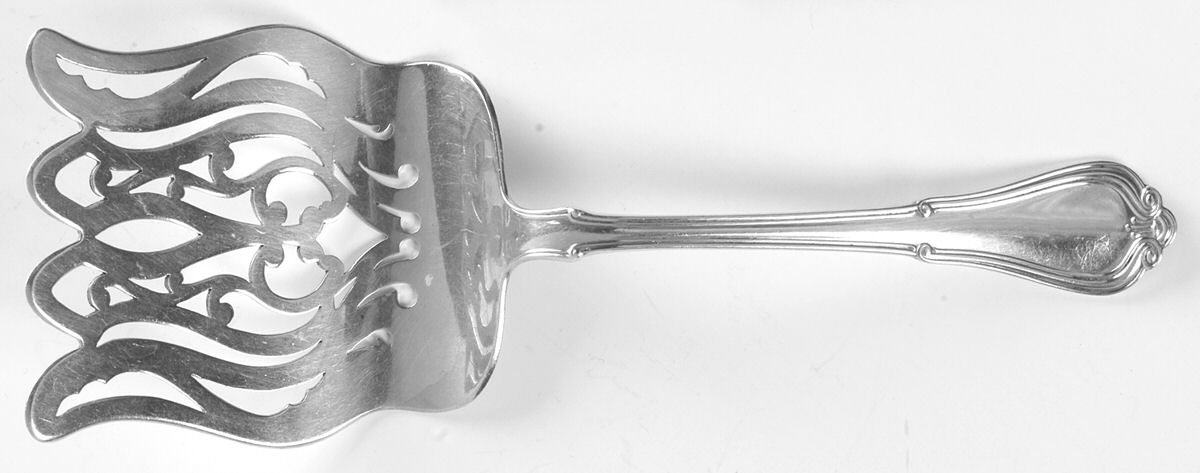 Norfolk-Villa Norfolk (Sterling) Large Solid Asparagus Serving Fork by Gorham Silver-1