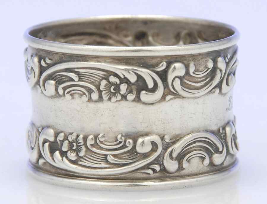 Rose Scroll (Sterling, Hollowware) Napkin Ring by Gorham Silver-1